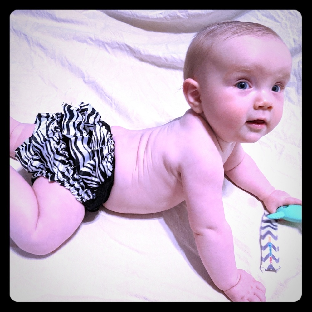 Zebra satin ruffle bloomers